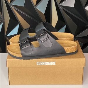 Cushionaire Black Sandals Men’s
